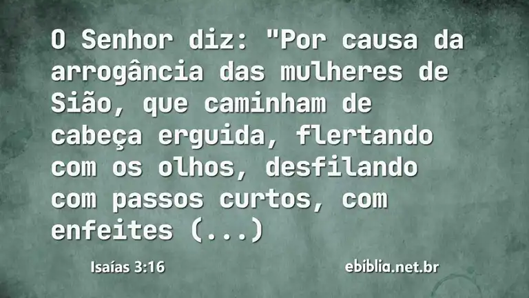 Isaías 3:16