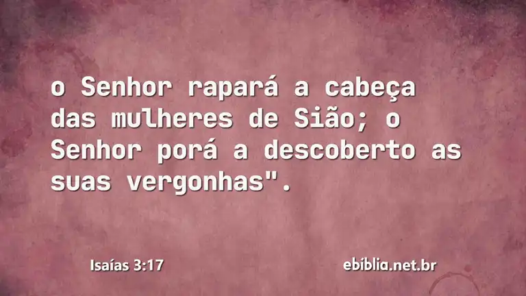 Isaías 3:17