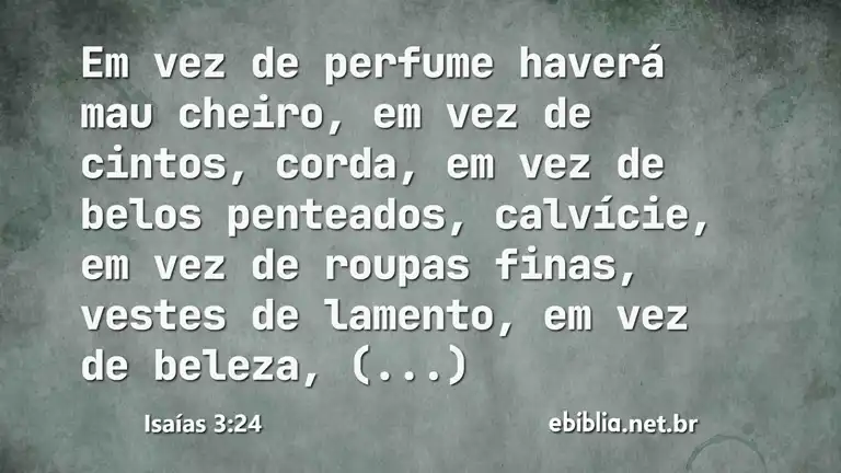 Isaías 3:24