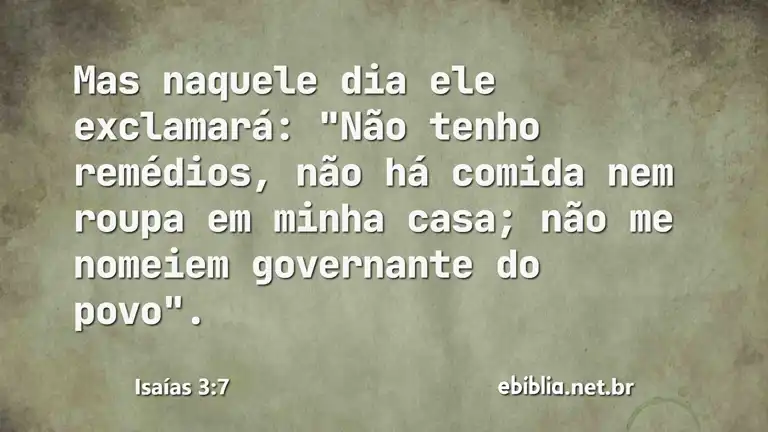 Isaías 3:7