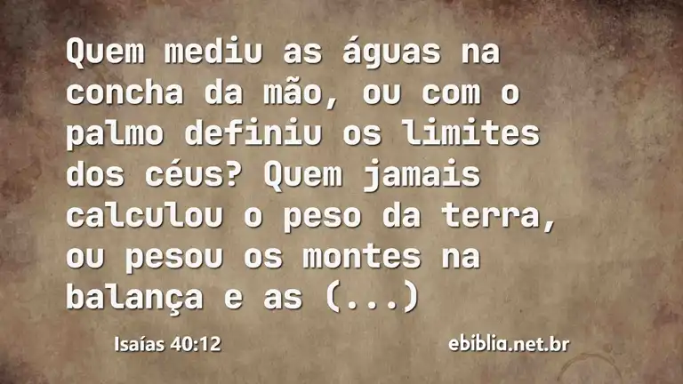 Isaías 40:12