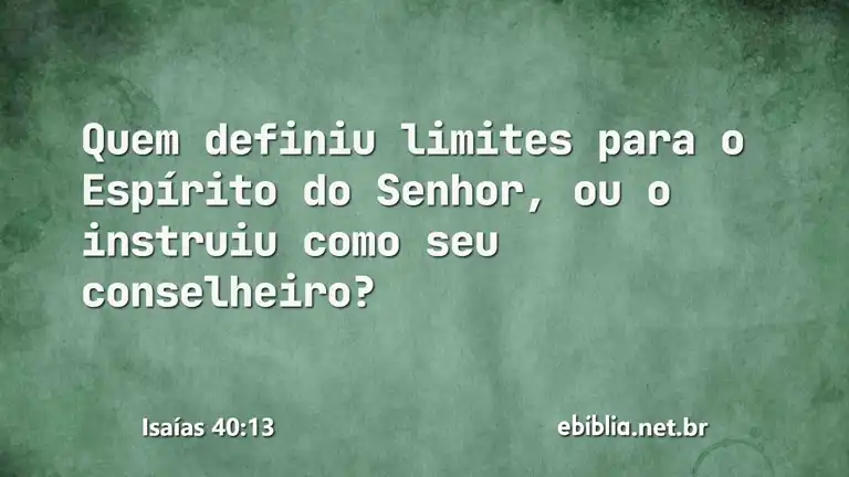 Isaías 40:13