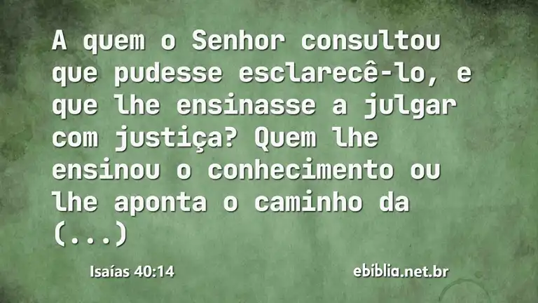 Isaías 40:14