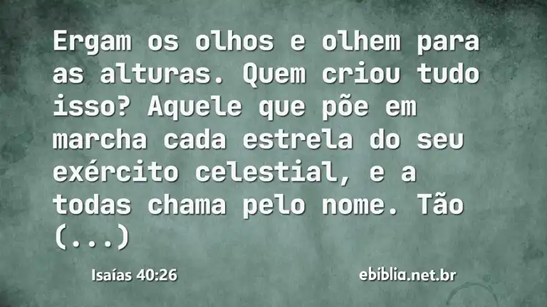 Isaías 40:26