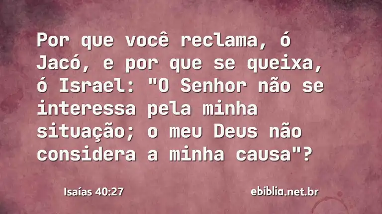 Isaías 40:27