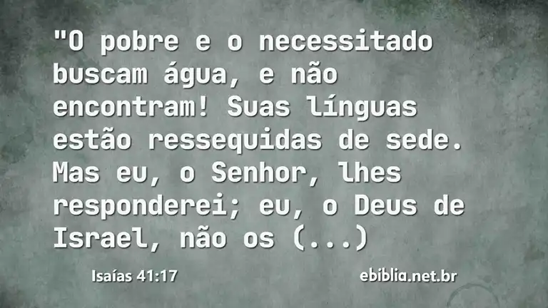 Isaías 41:17