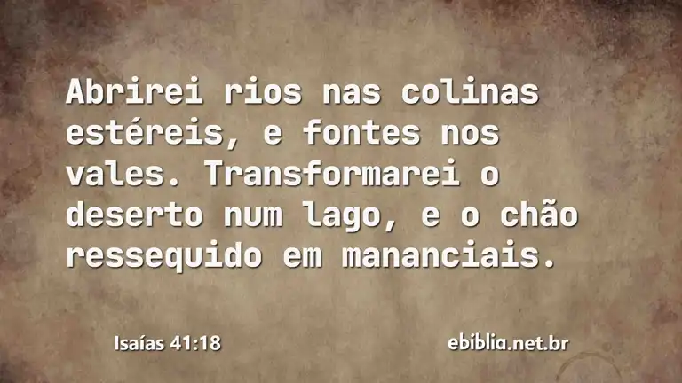 Isaías 41:18