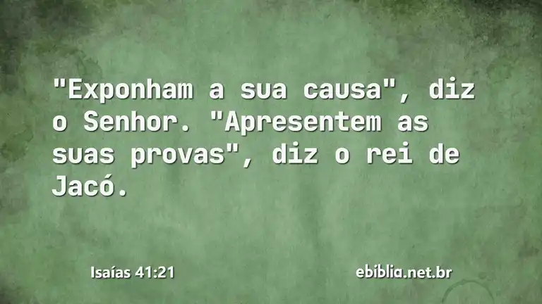 Isaías 41:21