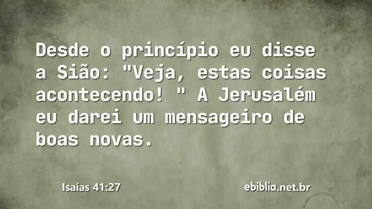 Isaías 41:27