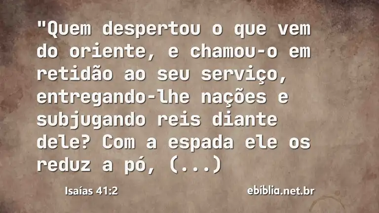 Isaías 41:2