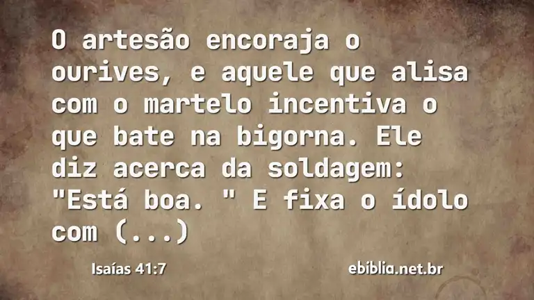 Isaías 41:7