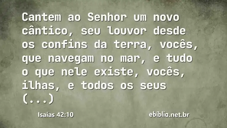 Isaías 42:10