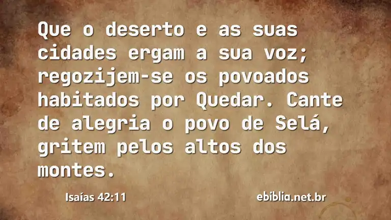 Isaías 42:11