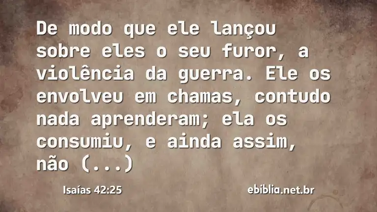 Isaías 42:25