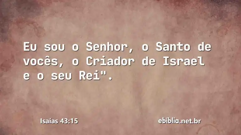 Isaías 43:15