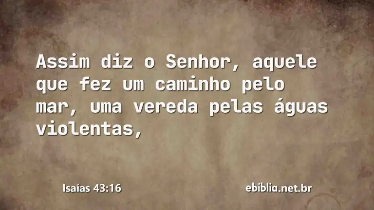 Isaías 43:16