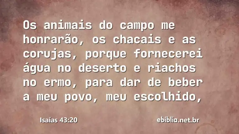 Isaías 43:20