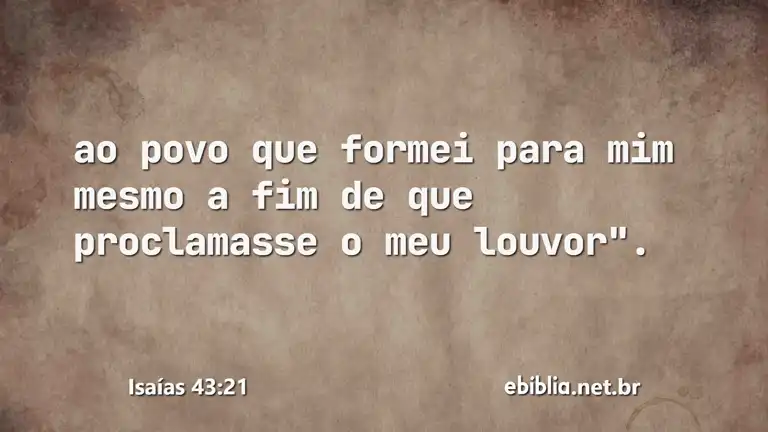 Isaías 43:21