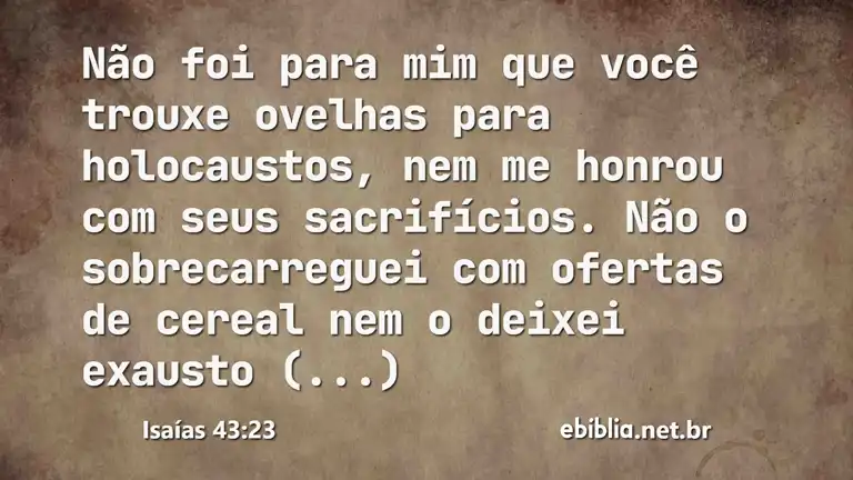 Isaías 43:23