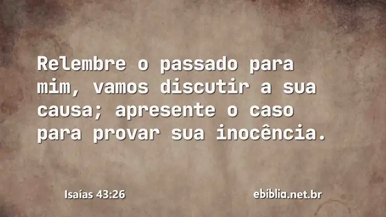 Isaías 43:26