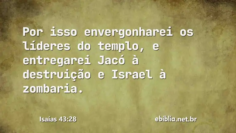 Isaías 43:28