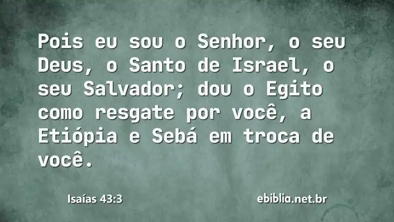 Isaías 43:3