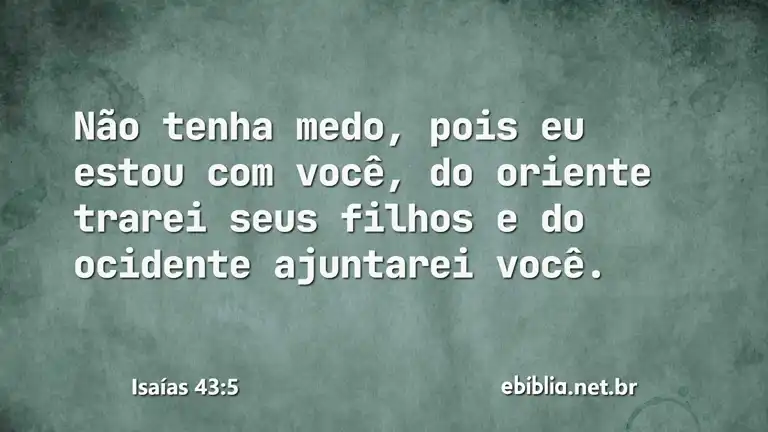 Isaías 43:5