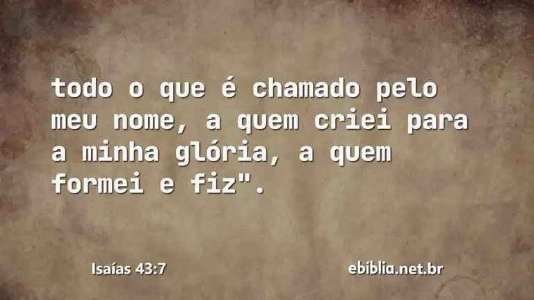 Isaías 43:7