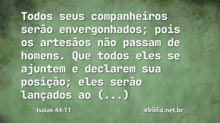 Isaías 44:11