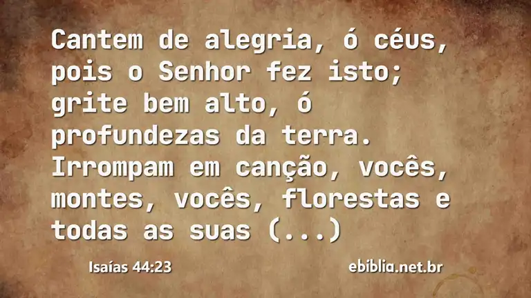 Isaías 44:23