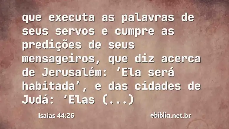 Isaías 44:26