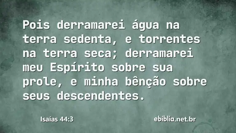 Isaías 44:3