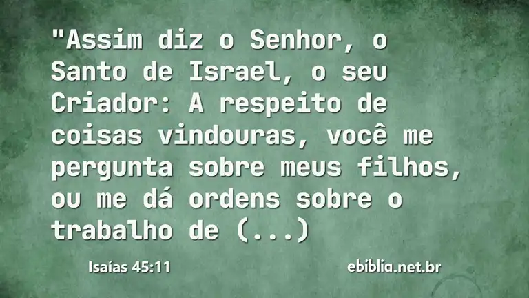 Isaías 45:11