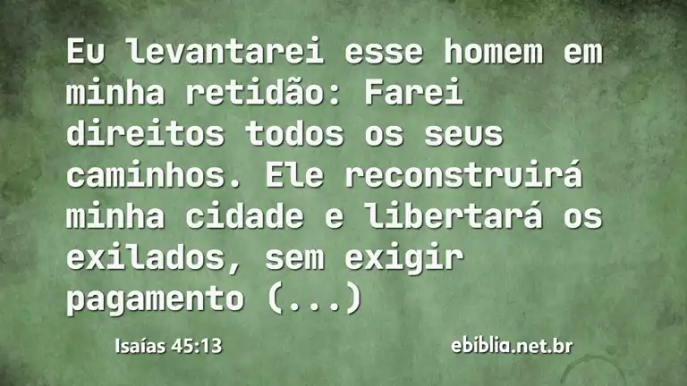 Isaías 45:13