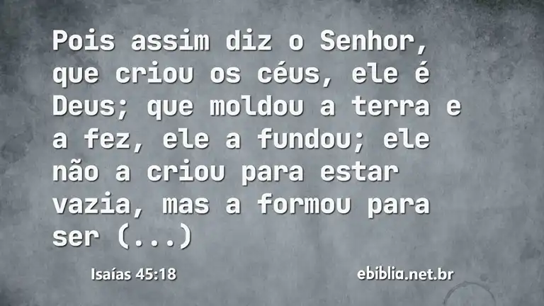 Isaías 45:18