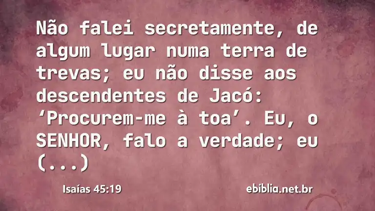 Isaías 45:19