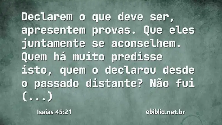 Isaías 45:21