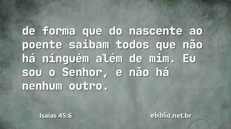 Isaías 45:6