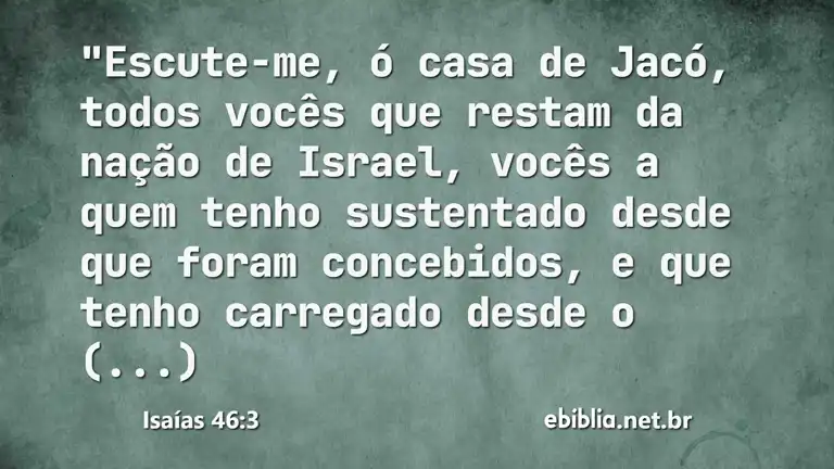 Isaías 46:3