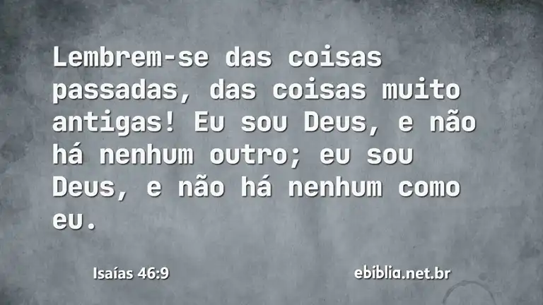 Isaías 46:9