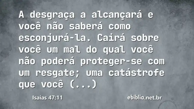 Isaías 47:11