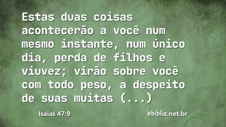 Isaías 47:9