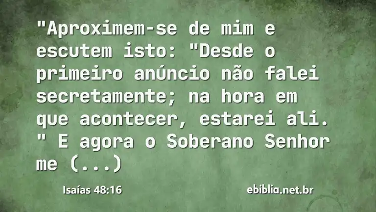 Isaías 48:16