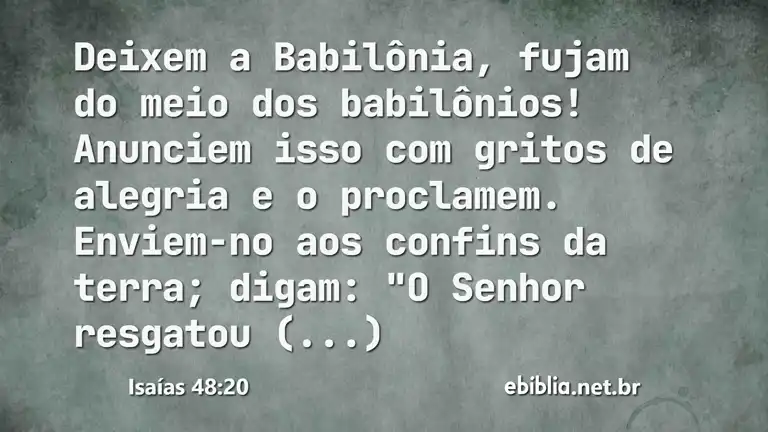 Isaías 48:20