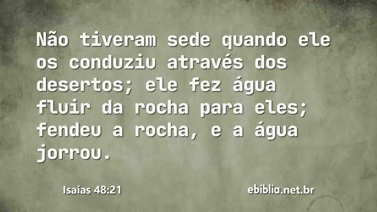 Isaías 48:21