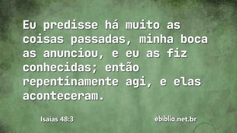 Isaías 48:3