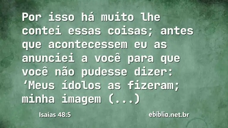 Isaías 48:5