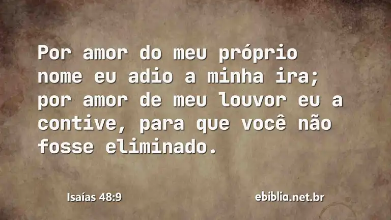 Isaías 48:9