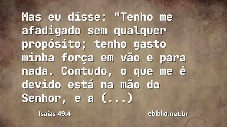 Isaías 49:4