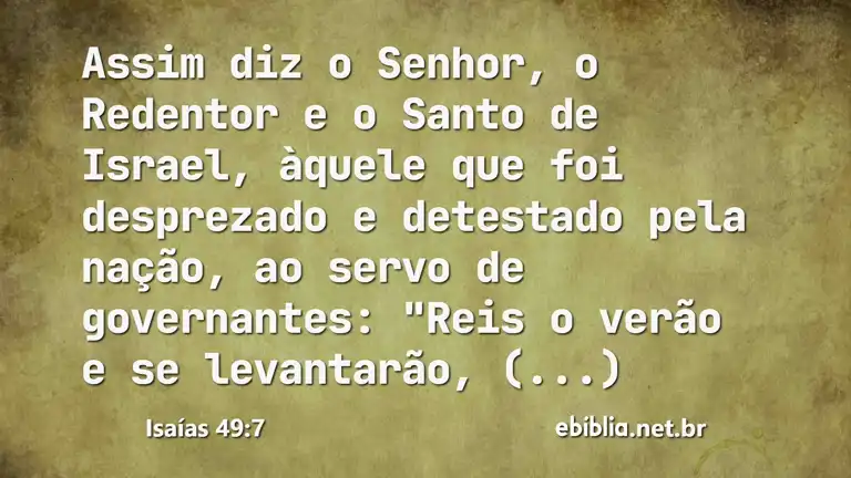 Isaías 49:7